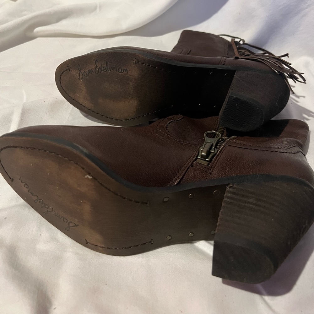 NWOT Sam Edelman Louie fringe leather booties - Picture 5 of 8